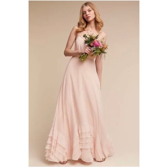 BHLDN Dresses & Skirts - Dove Dress By Waters Maxi Gown In Pale Pink
